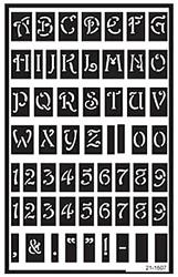 Over 'N' Over Large Alphabet Etching Stencil