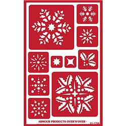 Over 'n' Over Large Snowflakes Stencil