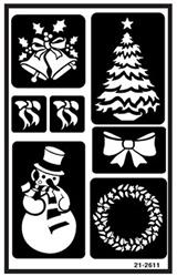 Over 'N' Over Christmas Etching Stencil