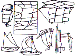 Suncatcher patterns - Ships (D-7)