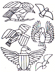Suncatcher patterns - Eagles and Doves (D-12)