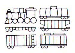 Suncatcher patterns - Train (D-54)