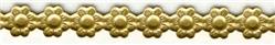 3/8" Embossed Daisy Brass Banding - per foot