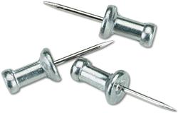 Metal Push Pins, 5/8", Box of 100