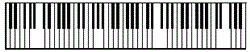 Sticky-Backed Piano Keyboard