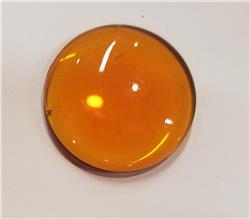 30mm (1-1/4") Dark Amber Round Smooth Jewel