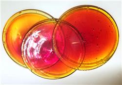 4" Amber/Ruby Spun Rondel