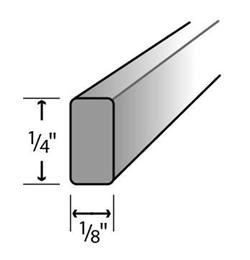 Galvanized Flat Steel Reinforcing Bar 1/4" x 1/8"