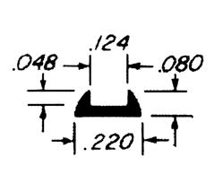 5/64" Round U Lead Came (#59) - 6-Foot Length