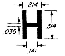 5/16 Flat H Lead Came (#19) - Whittemore-Durgin Stained Glass Supplies