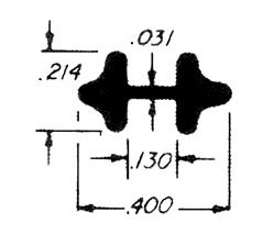 7/32" Colonial Lead Came (#8519) - 6-Foot Length