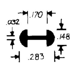 9/64" Round H Lead Came (#8516) - 6-foot length