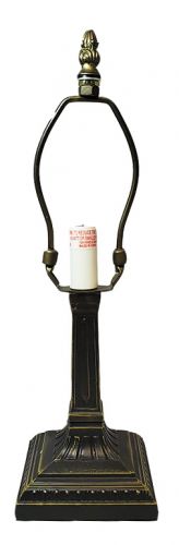 6-1/4" inch Mission Lamp Base, wired (candelabra socket)