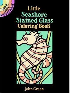 Seashore Stained Glass Coloring Book (Pocket-Sized)
