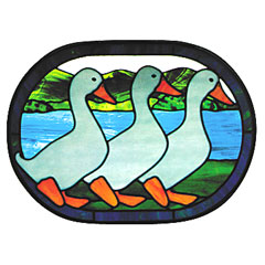 Carolyn Kyle Stained Glass Pattern - Ducks in a Row (CKE-86)