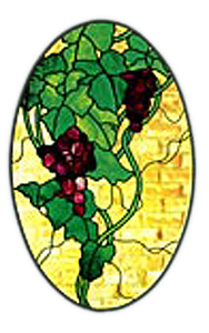 Carolyn Kyle Stained Glass Pattern - Grape Oval (CKE-59)