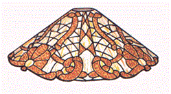 18" Cone Arabesque Stained Glass Lampshade Pattern