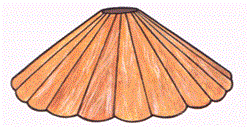 18" Cone Geometric Stained Glass Lampshade Pattern