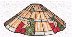 18" Cone Cherries Stained Glass Lampshade Pattern