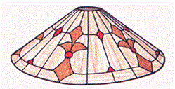 22" Cone Fleur de Lis Stained Glass Lampshade Pattern