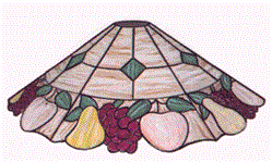 18" Cone Fruit Stained Glass Lampshade Pattern