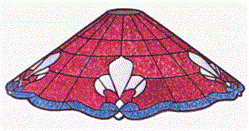 22" Cone Fleur de Lis Stained Glass Lampshade Pattern