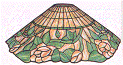18" Cone Rosebuds Stained Glass Lampshade Pattern