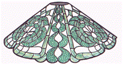22" Cone Rococo Stained Glass Lampshade Pattern