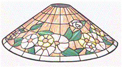 18" Cone Apple Blossom Stained Glass Lampshade Pattern