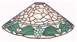 22" Cone Grapes Stained Glass Lampshade Pattern