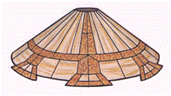 22" Cone Geometric Stained Glass Lampshade Pattern
