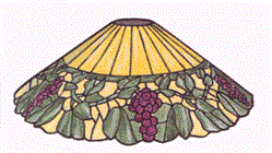 18" Cone Grapes Stained Glass Lampshade Pattern