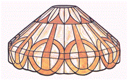 15" Panel Arrow Stained Glass Lampshade Pattern