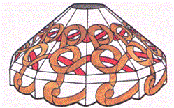 15" Panel Mobius Stained Glass Lampshade Pattern