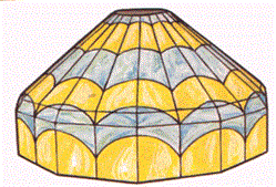 15" Panel Geometric Stained Glass Lampshade Pattern