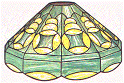 15" Panel Circles Stained Glass Lampshade Pattern