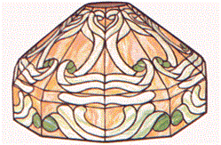 15" Panel Art Nouveau Stained Glass Lampshade Pattern