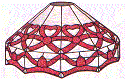 15" Panel Bows Stained Glass Lampshade Pattern
