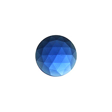 15mm (5/8") Dark Blue Round Faceted Jewel