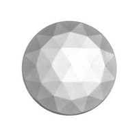 25mm (1") Clear Round Faceted Jewel