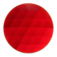 30mm (1-1/4") Red Round Faceted Jewel