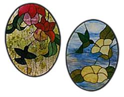 Carolyn Kyle Stained Glass Pattern - Hummingbird Duet (CKE-42)
