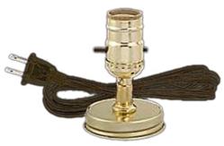 Canning jar lamp making kit, brass plated, 6' gold cord
