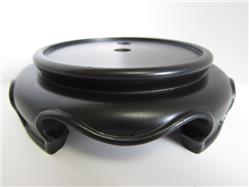 Black 4" Decorative Lamp Base Bottom, with lip