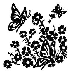 Peel 'N' Etch Butterflies 'n' Floral