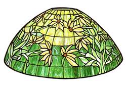 20" Globe Black-Eyed Susan Stained Glass Lampshade Pattern