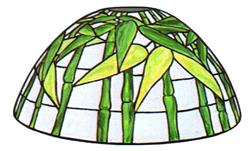 16" Globe Bamboo Stained Glass Lampshade Pattern