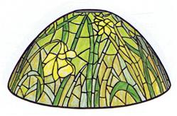 16" Globe Long-Stemmed Daffodil Stained Glass Lampshade Pattern