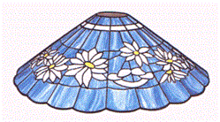 18" Cone Daisy Stained Glass Lampshade Pattern
