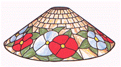 22" Cone Floral Stained Glass Lampshade Pattern